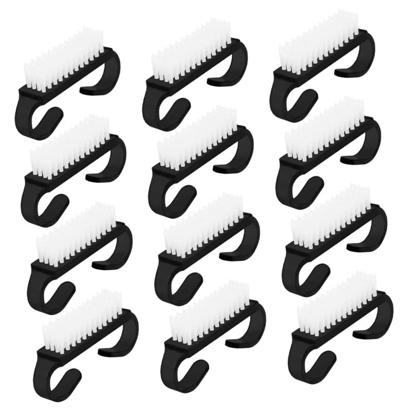 DECHOUS 12Pcs Nail Dust Brushes with Handle Nylon Bristles for Professional Salon and Home Manicure - Image 1